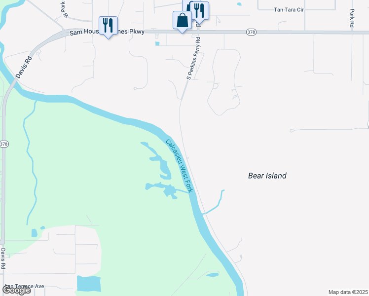 map of restaurants, bars, coffee shops, grocery stores, and more near 567 South Perkins Ferry Road in Lake Charles