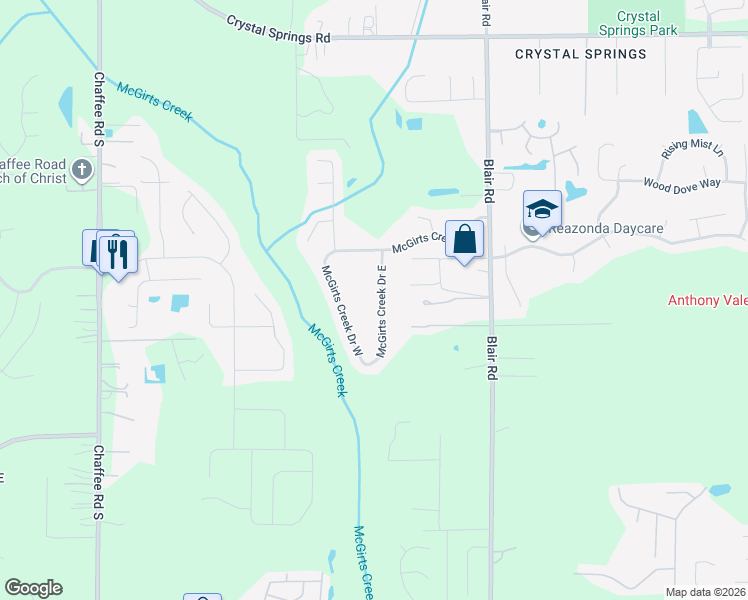 map of restaurants, bars, coffee shops, grocery stores, and more near 1246 McGirts Creek Drive East in Jacksonville