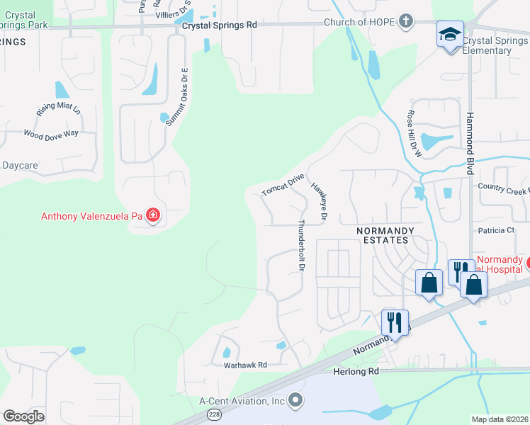 map of restaurants, bars, coffee shops, grocery stores, and more near 9183 Raptor Drive in Jacksonville