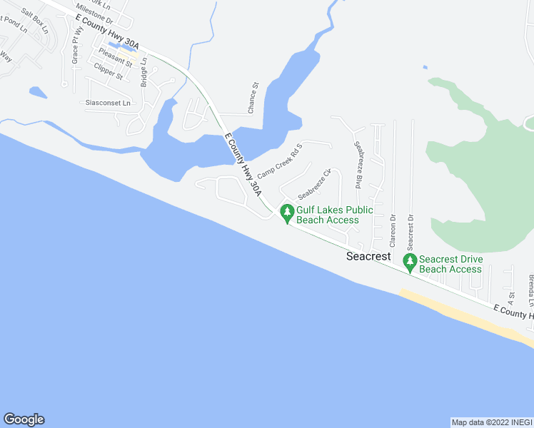map of restaurants, bars, coffee shops, grocery stores, and more near 30 Pelican Circle in Santa Rosa Beach