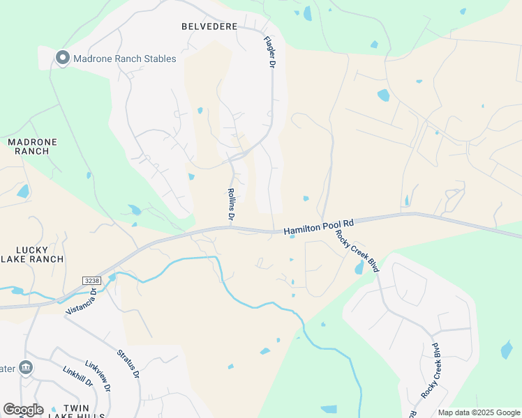 map of restaurants, bars, coffee shops, grocery stores, and more near 8708 Springdale Ridge Drive in Austin
