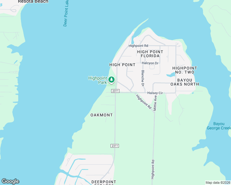 map of restaurants, bars, coffee shops, grocery stores, and more near 4800 Halsey Circle in Panama City