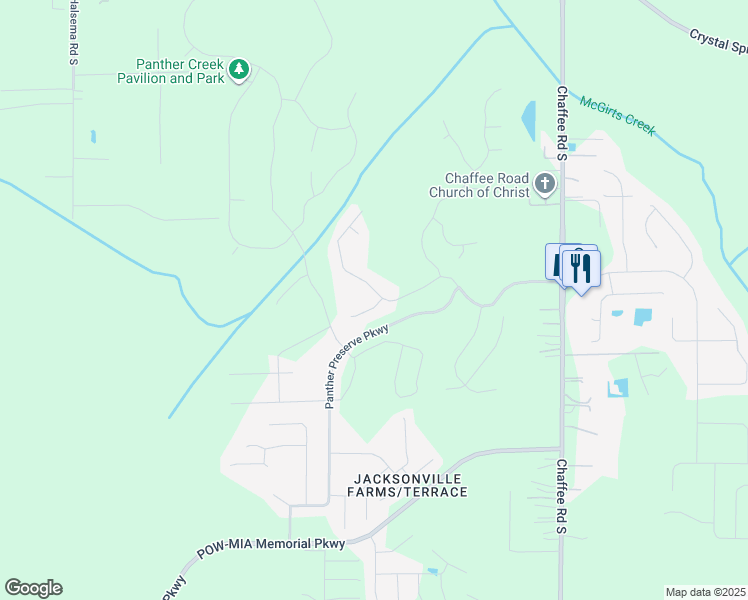 map of restaurants, bars, coffee shops, grocery stores, and more near 11234 Panther Creek Parkway in Jacksonville
