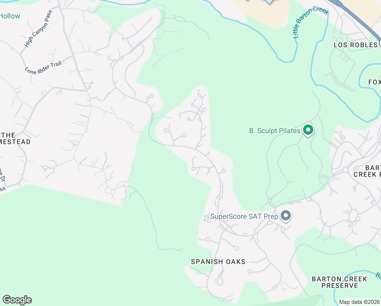 map of restaurants, bars, coffee shops, grocery stores, and more near 5905 Spanish Oaks Club Boulevard in Austin