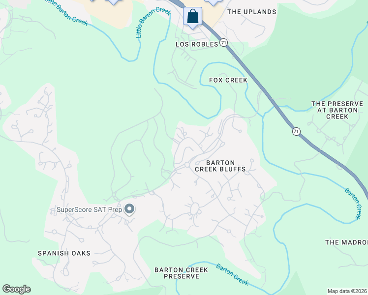 map of restaurants, bars, coffee shops, grocery stores, and more near 11915 La Barzola Bend in Austin