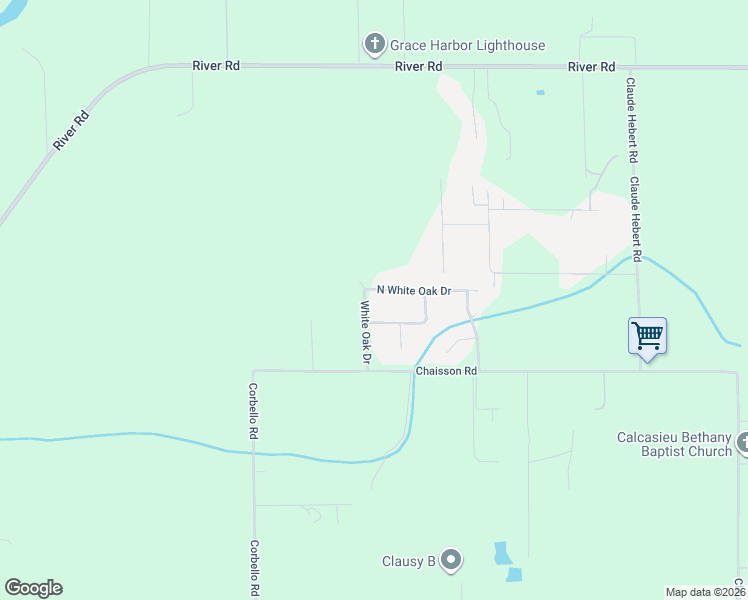 map of restaurants, bars, coffee shops, grocery stores, and more near 6208-6254 N White Oak Dr in Lake Charles