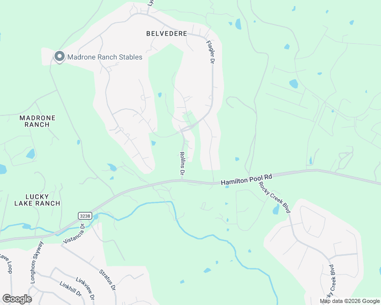 map of restaurants, bars, coffee shops, grocery stores, and more near 8601 Rollins Drive in Austin