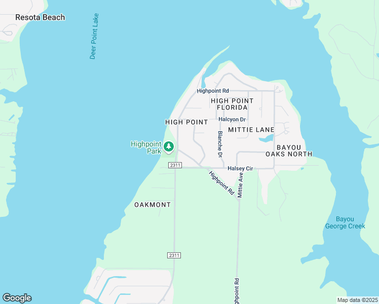 map of restaurants, bars, coffee shops, grocery stores, and more near 7928 Highpoint Road in Panama City