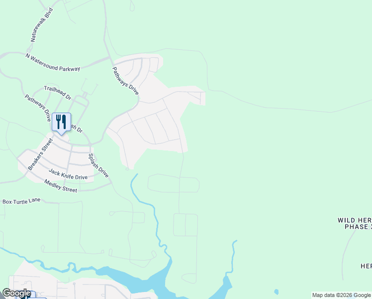 map of restaurants, bars, coffee shops, grocery stores, and more near Log Landing Street in Walton County
