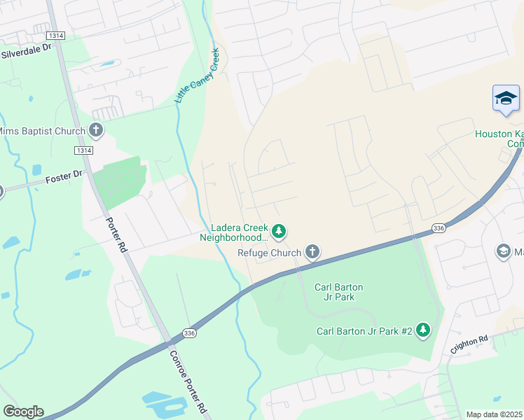 map of restaurants, bars, coffee shops, grocery stores, and more near 2904 Twin Cove Court in Conroe