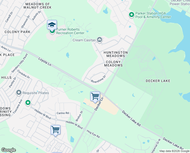 map of restaurants, bars, coffee shops, grocery stores, and more near 8403 Garcreek Circle in Austin