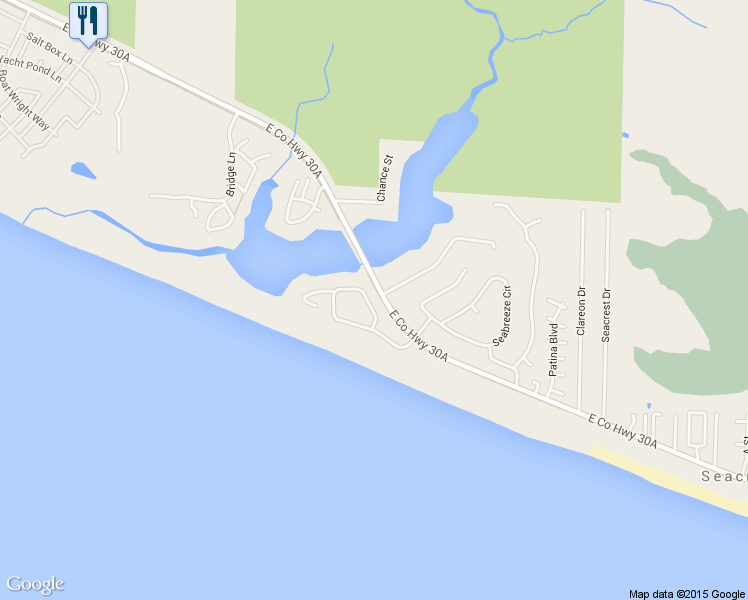 map of restaurants, bars, coffee shops, grocery stores, and more near 409 Pelican Circle in Panama City