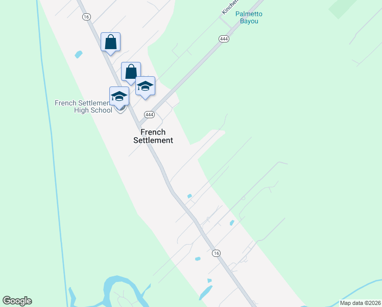 map of restaurants, bars, coffee shops, grocery stores, and more near 17789 H.S. Brignac Drive in French Settlement