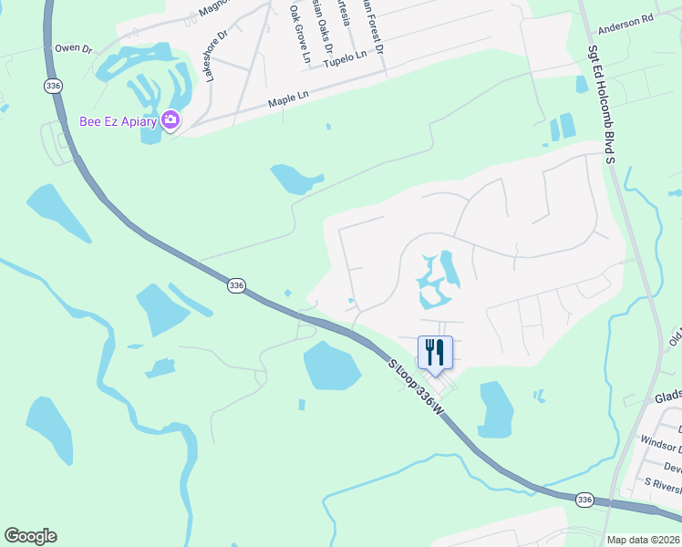 map of restaurants, bars, coffee shops, grocery stores, and more near 1126 Silveridge in Conroe