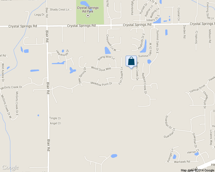 map of restaurants, bars, coffee shops, grocery stores, and more near 10192 Meadow Point Drive in Jacksonville