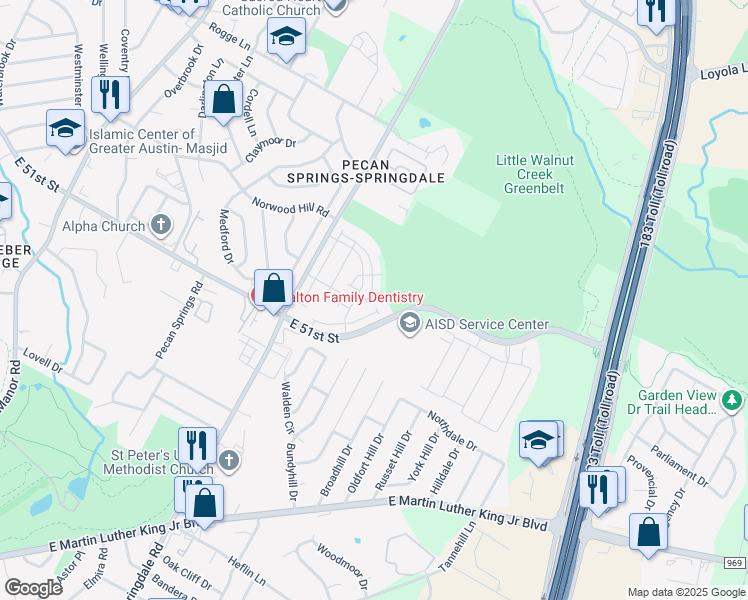 map of restaurants, bars, coffee shops, grocery stores, and more near 5002 Plum Peach Bend in Austin