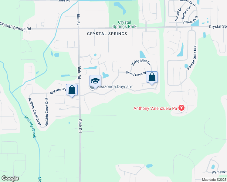 map of restaurants, bars, coffee shops, grocery stores, and more near 10300 Meadow Point Drive in Jacksonville