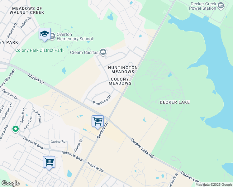 map of restaurants, bars, coffee shops, grocery stores, and more near 8415 Riverstone Drive in Austin