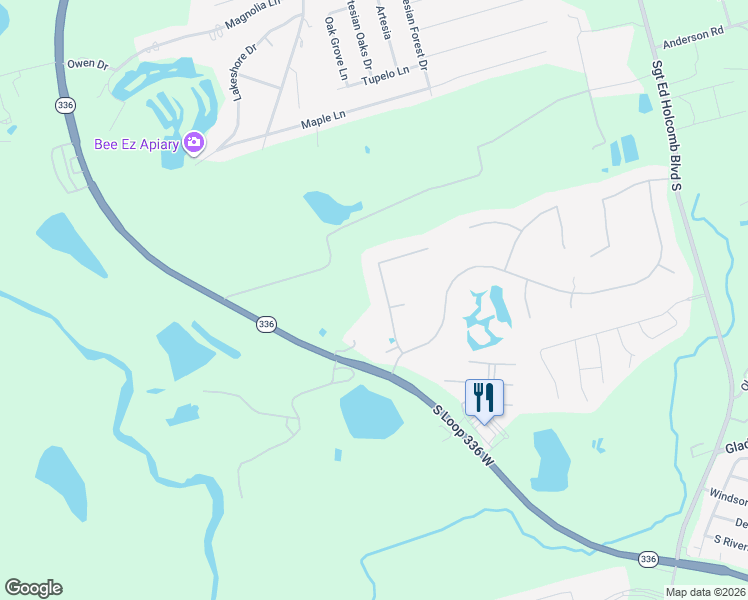 map of restaurants, bars, coffee shops, grocery stores, and more near 1126 Silveridge in Conroe