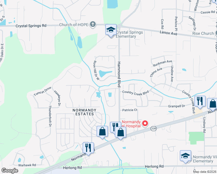 map of restaurants, bars, coffee shops, grocery stores, and more near 8837 Rockpond Meadows Drive in Jacksonville