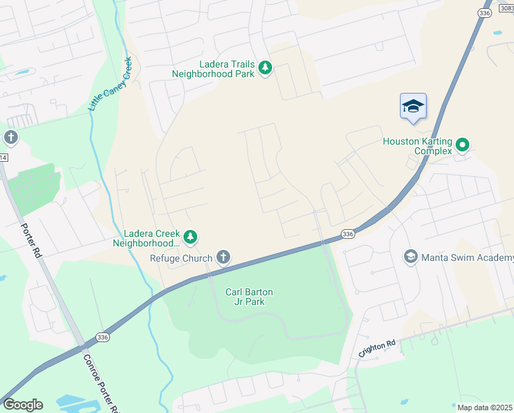 map of restaurants, bars, coffee shops, grocery stores, and more near 3001 Tulip Poplar Court in Conroe