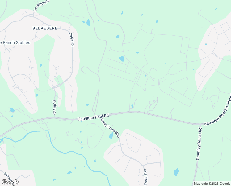 map of restaurants, bars, coffee shops, grocery stores, and more near 17120 Hamilton Pool Road in Austin