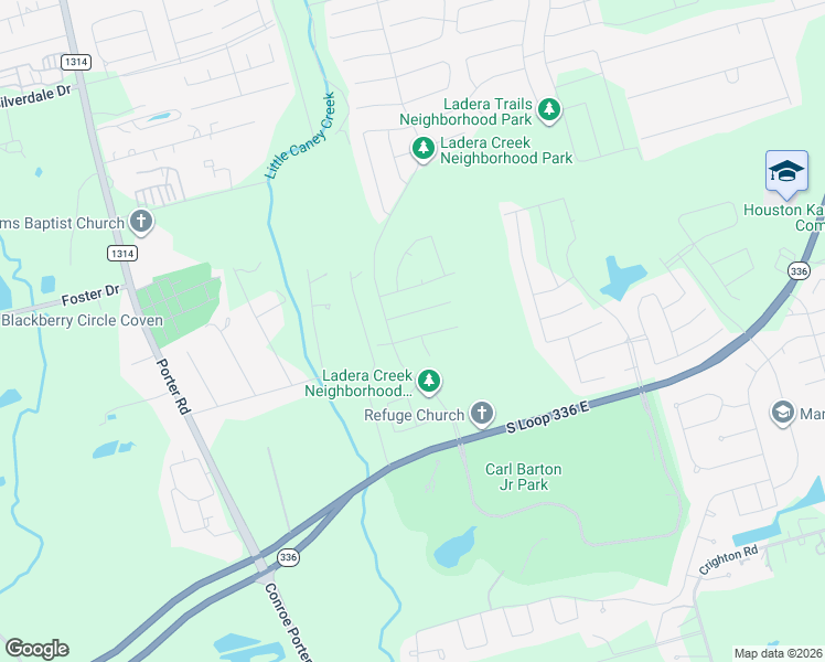 map of restaurants, bars, coffee shops, grocery stores, and more near 2904 Twin Cove Court in Conroe