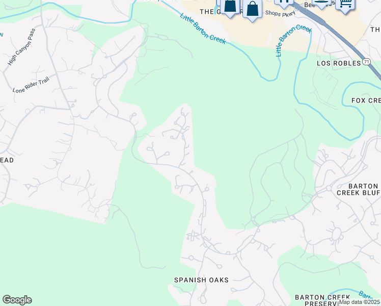 map of restaurants, bars, coffee shops, grocery stores, and more near 12524 Maidenhair Lane in Austin