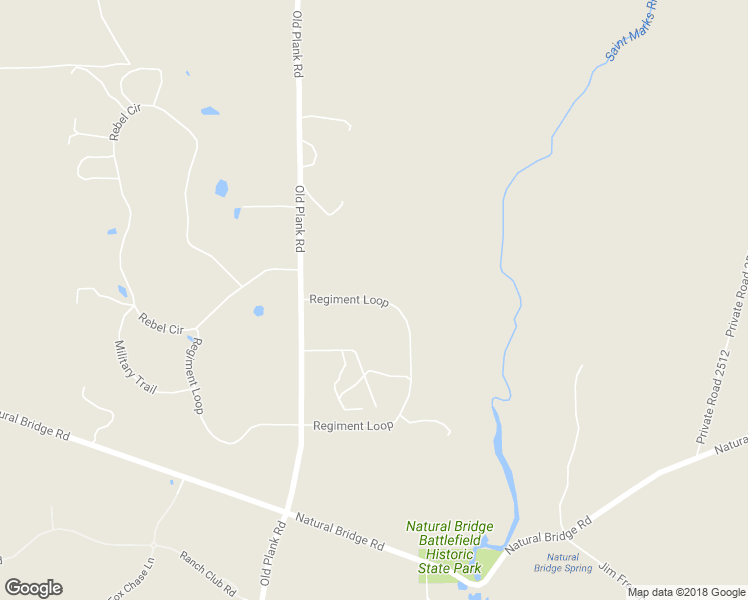 map of restaurants, bars, coffee shops, grocery stores, and more near 11505 Regiment Loop in Tallahassee