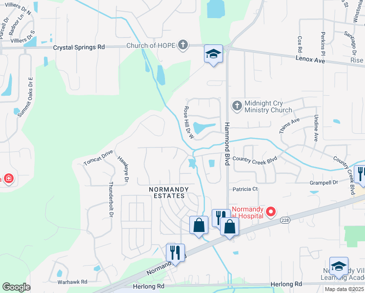 map of restaurants, bars, coffee shops, grocery stores, and more near 1523 Eddings Grove Lane in Jacksonville