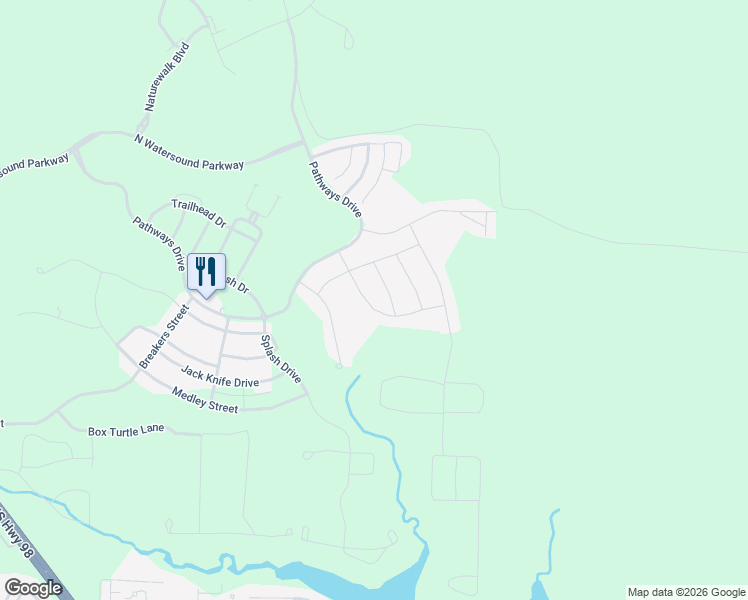 map of restaurants, bars, coffee shops, grocery stores, and more near in Rosemary Beach
