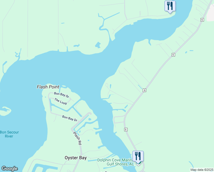 map of restaurants, bars, coffee shops, grocery stores, and more near 16723 Arnold Lane in Gulf Shores