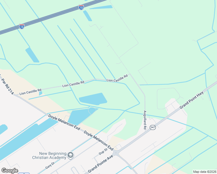 map of restaurants, bars, coffee shops, grocery stores, and more near 1135 Lion Castille Road in Breaux Bridge