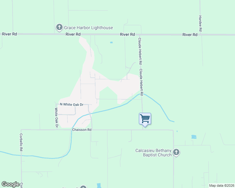 map of restaurants, bars, coffee shops, grocery stores, and more near 6092 Loftin Rd in Lake Charles