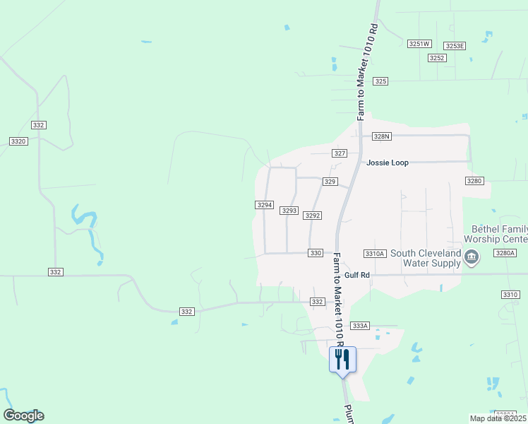 map of restaurants, bars, coffee shops, grocery stores, and more near 127 County Road 3294 in Cleveland