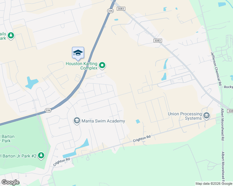 map of restaurants, bars, coffee shops, grocery stores, and more near 3587 South Loop 336 East in Conroe