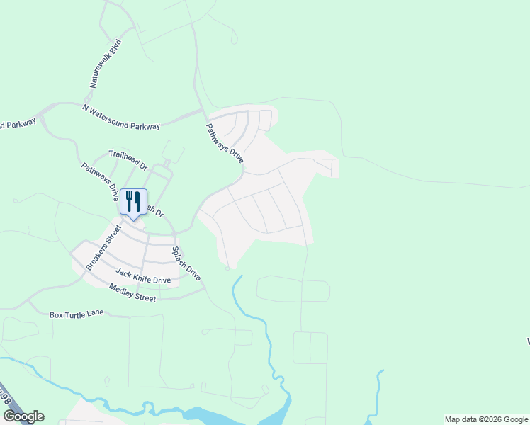 map of restaurants, bars, coffee shops, grocery stores, and more near 31 Sidecamp Road in Panama City Beach