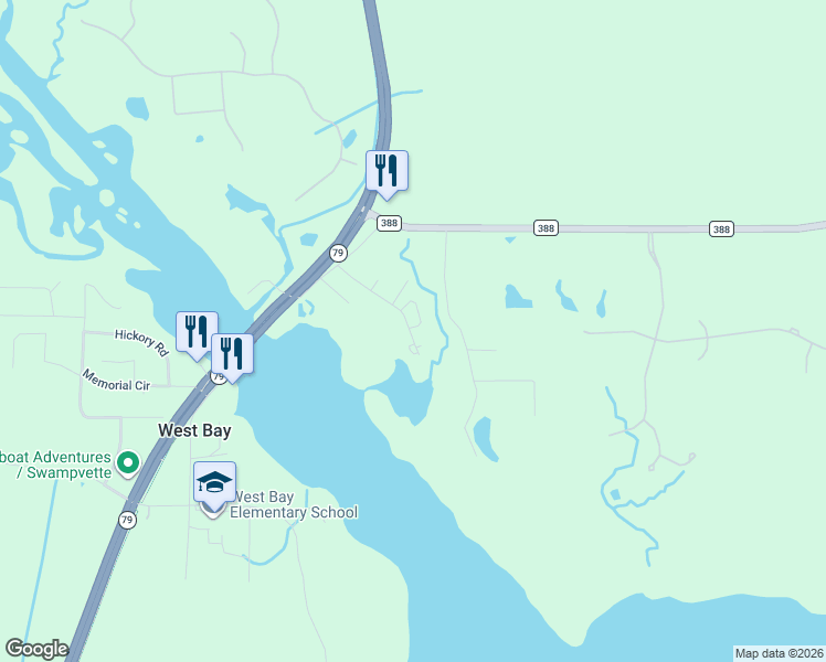 map of restaurants, bars, coffee shops, grocery stores, and more near 7900 Plum Circle in Panama City Beach