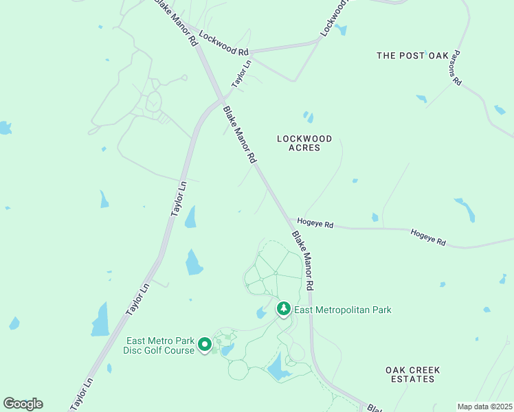 map of restaurants, bars, coffee shops, grocery stores, and more near 18501 Blake Manor Road in Manor