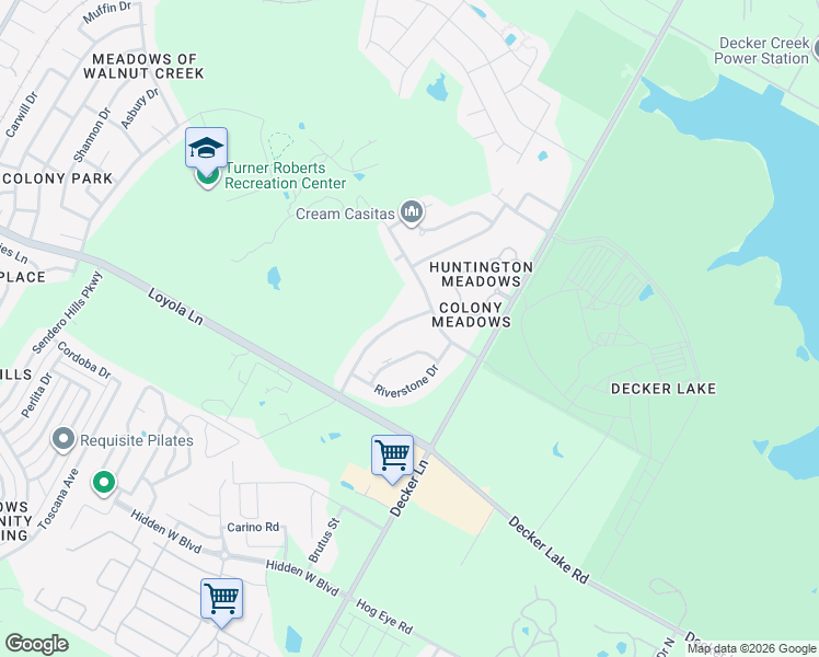 map of restaurants, bars, coffee shops, grocery stores, and more near 6909 Wentworth Drive in Austin