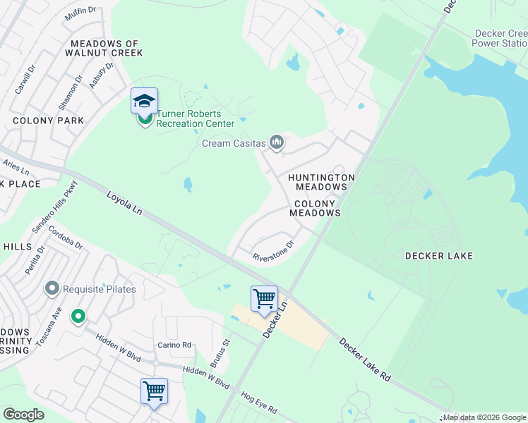 map of restaurants, bars, coffee shops, grocery stores, and more near 6909 Wentworth Drive in Austin