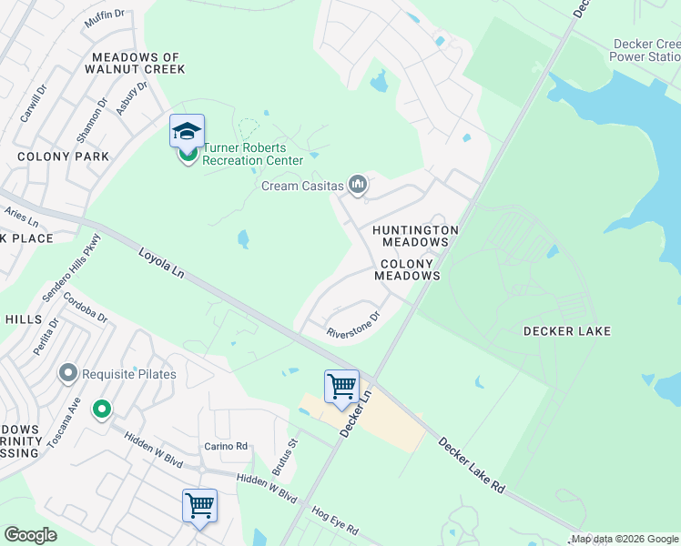 map of restaurants, bars, coffee shops, grocery stores, and more near 6909 Wentworth Drive in Austin