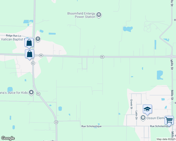 map of restaurants, bars, coffee shops, grocery stores, and more near 203 Rich Angel Drive in Carencro