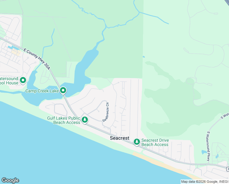 map of restaurants, bars, coffee shops, grocery stores, and more near 321 Seabreeze Boulevard in Panama City Beach