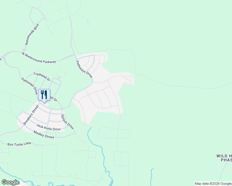 map of restaurants, bars, coffee shops, grocery stores, and more near Log Landing Street in Walton County