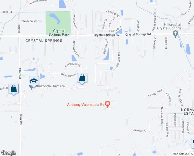 map of restaurants, bars, coffee shops, grocery stores, and more near 1497 Summit Oaks Drive West in Jacksonville