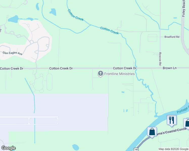 map of restaurants, bars, coffee shops, grocery stores, and more near 3681 Ashton Court in Gulf Shores