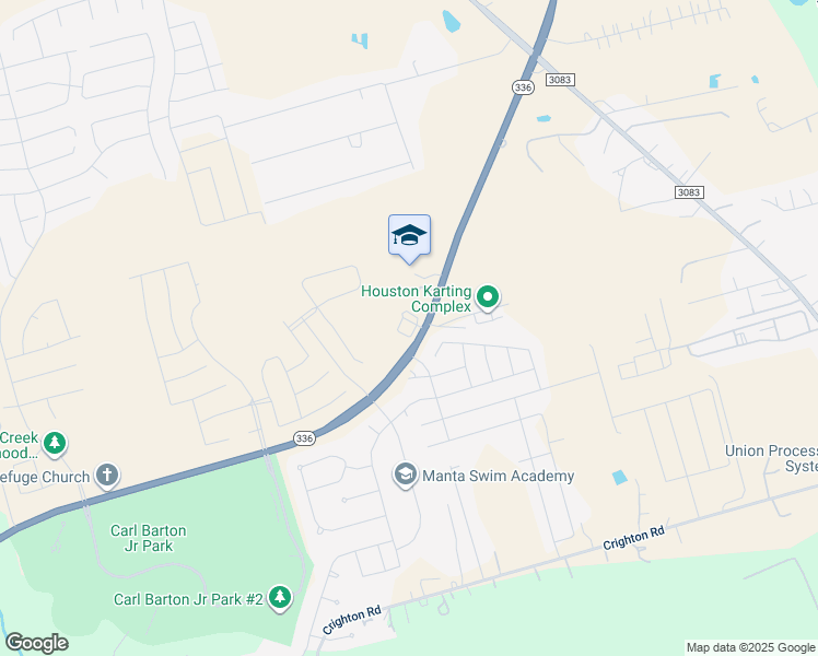 map of restaurants, bars, coffee shops, grocery stores, and more near 3503 South Loop 336 East in Conroe