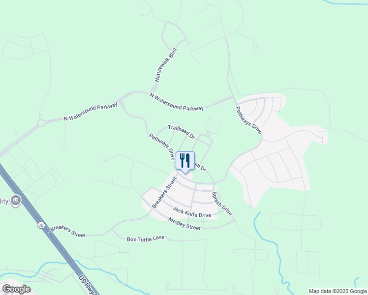 map of restaurants, bars, coffee shops, grocery stores, and more near 73 Sandchase Circle in Rosemary Beach