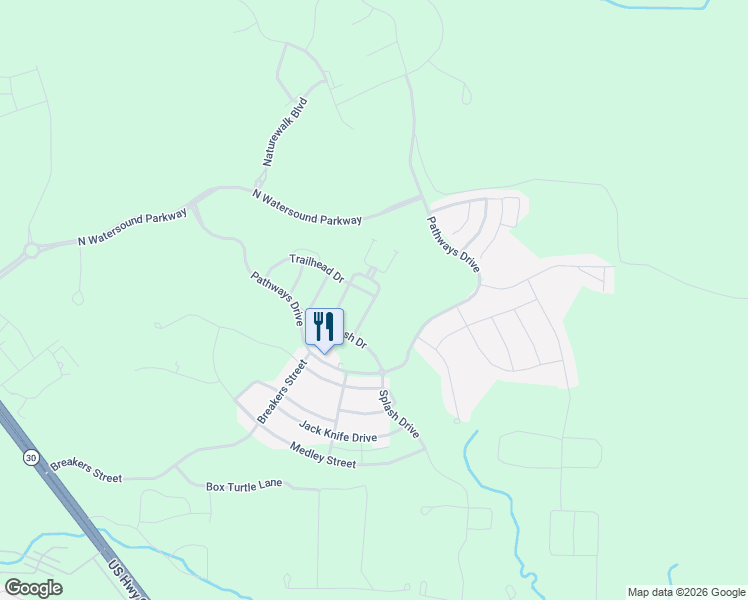 map of restaurants, bars, coffee shops, grocery stores, and more near 239 Sandchase Circle in Rosemary Beach